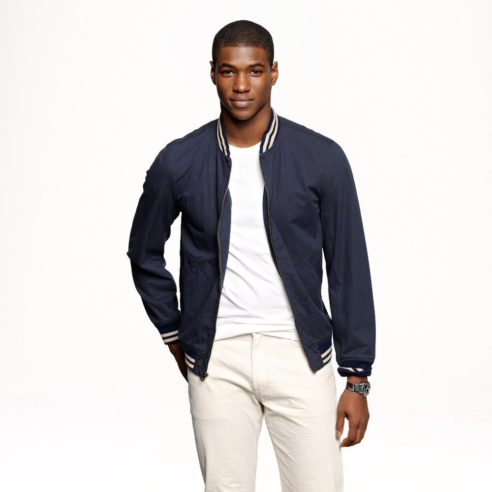 Wallace & Barnes Baseball Bomber Jacket in Japanese Cotton